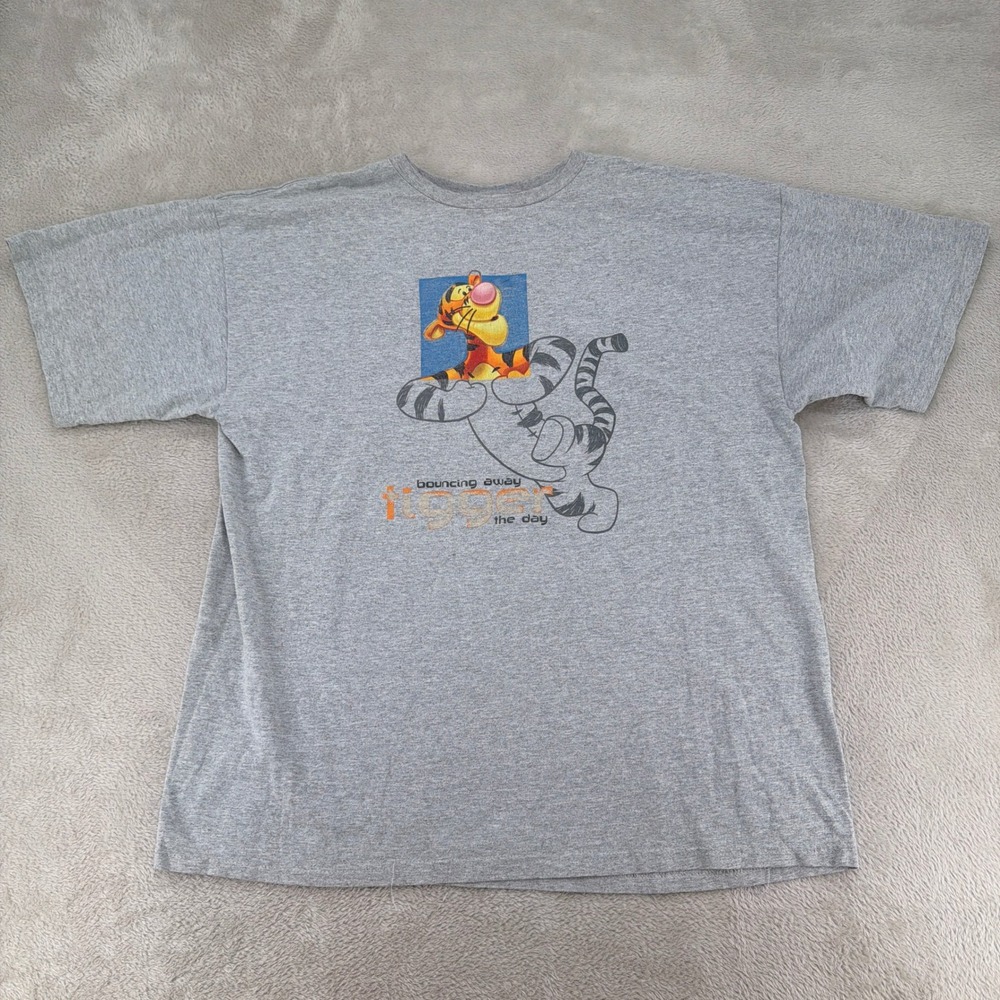 VTG Disney Winnie The Pooh Tigger Bouncing Away Day Shirt Mens XL Gray Heather